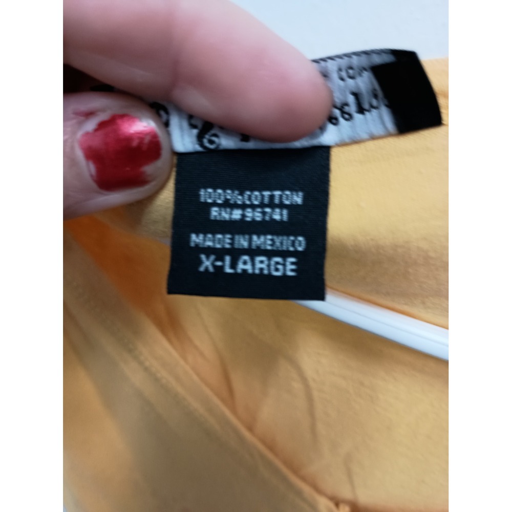 Self Esteem V-Neck Graphic T-Shirt Women XL Mustard Yellow Vintage Y2K Floral - Picture 11 of 11